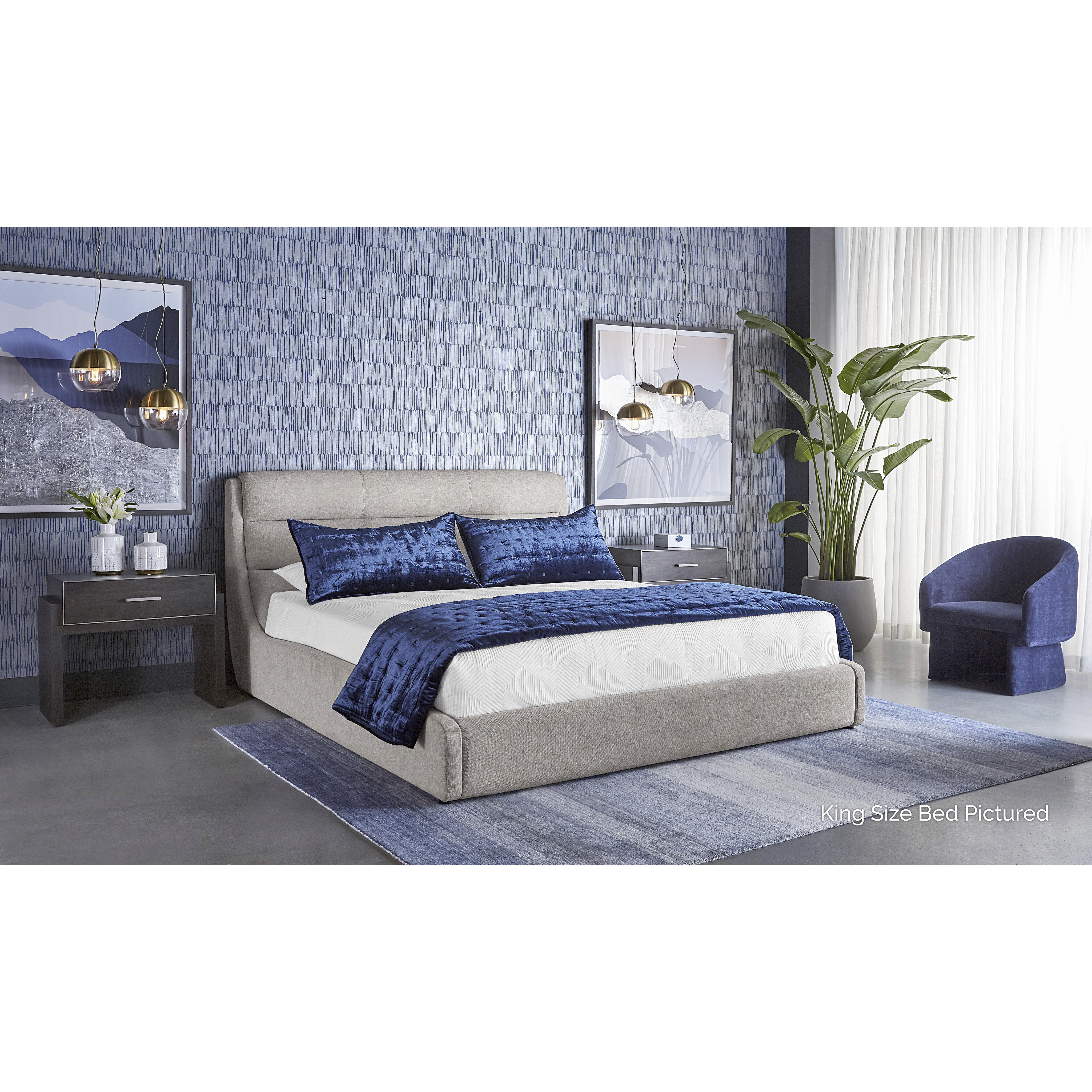 Senna Belfast Heather Grey Bed, Queen